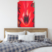Georgia O'Keeffe - Inside Red Canna Canvas Afdruk (Insitu (Slaapkamer))