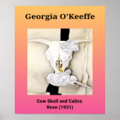 Georgia O'Keeffe: Koe schedel en Calico Roos (1931 Poster (Voorkant)