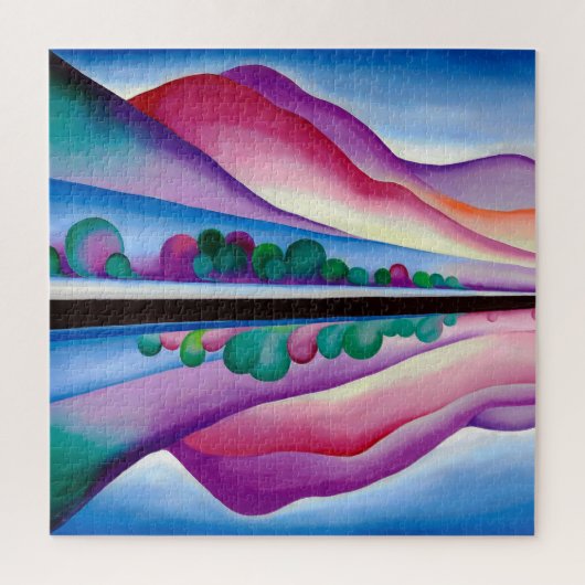 Georgia O'Keeffe, Lake George Reflection (1921) Legpuzzel (Verticaal)