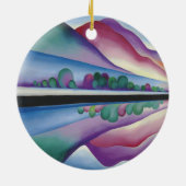 Georgia_O'Keeffe - Lake George Reflection Keramisch Ornament (Achterkant)