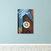 Georgia O'Keeffe - New York met de maan Canvas Afdruk (Insitu (Houten vloer))