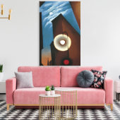 Georgia O'Keeffe - New York met de maan Canvas Afdruk (Insitu (Woonkamer))