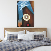 Georgia O'Keeffe - New York met de maan Canvas Afdruk (Insitu (Slaapkamer))