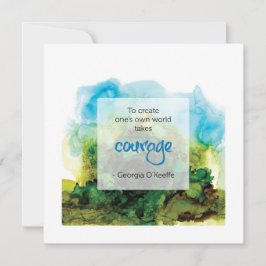 Georgia O'Keeffe Quote Inspirational Card Kaart
