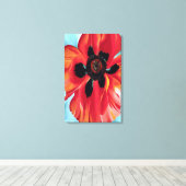 Georgia O'Keeffe - Red Poppy VI Canvas Afdruk (Insitu (Houten vloer))
