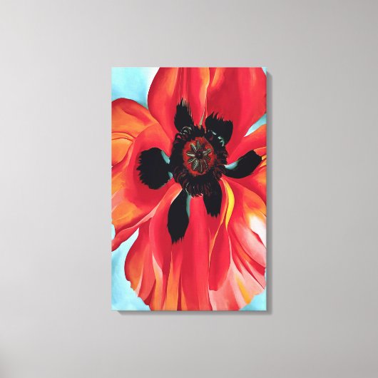Georgia O'Keeffe - Red Poppy VI Canvas Afdruk (Voorkant)