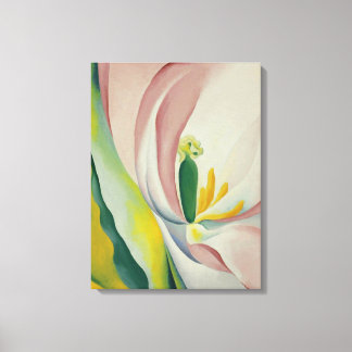 Georgia O'Keeffe - Roze tulpen Canvas Afdruk