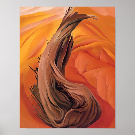 Georgia O'Keeffe - Stomp in Rode Hellingen - Preci Poster (Voorkant)