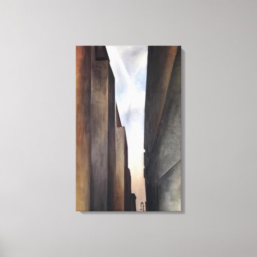Georgia O'Keeffe - Straat van New York II Canvas Afdruk (Voorkant)