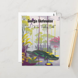 Georgia Okefenokee Land van de Trembling Earth Briefkaart