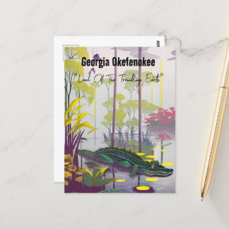 Georgia Okefenokee Land van de Trembling Earth Briefkaart