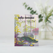 Georgia Okefenokee Land van de Trembling Earth Briefkaart (Staand voorkant)
