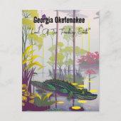 Georgia Okefenokee Land van de Trembling Earth Briefkaart (Voorkant)