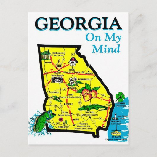 Georgia op mijn geest Briefkaart (Voorkant)