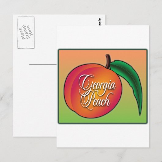 Georgia Peach Briefkaart (Voorkant / Achterkant)