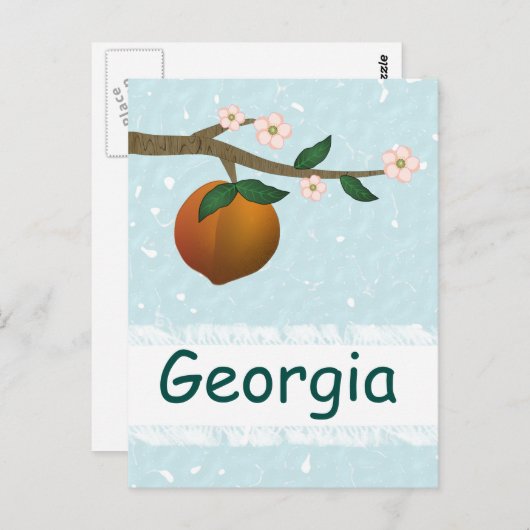 Georgia Peach Briefkaart (Voorkant / Achterkant)