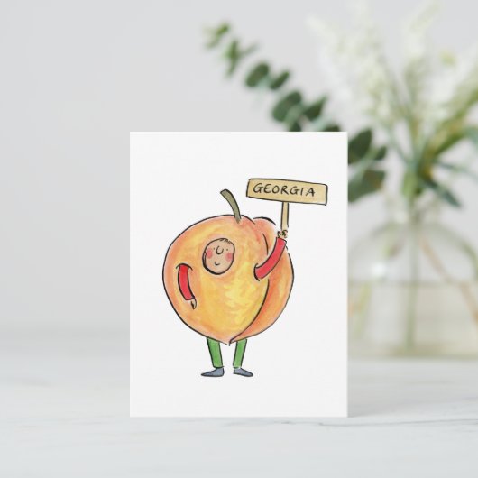 Georgia Peach Briefkaart (Staand voorkant)