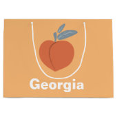 Georgia Peach fruit art design. Groot Cadeauzakje (Voorkant)