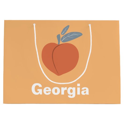 Georgia Peach fruit art design. Groot Cadeauzakje (Voorkant)