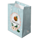 Georgia Peach fruit art design. Medium Cadeauzakje (Voorkant Gekanteld)