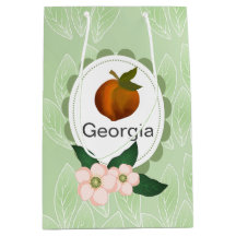 Georgia Peach fruit art design.