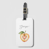 Georgia Peach Hart Fruit Bagagelabel (Voorkant (verticaal))