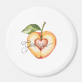 Georgia Peach Hart Fruit Magneet (Voorkant)