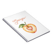 Georgia Peach Hart Fruit Notitieboek (Rechterzijde)