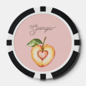 Georgia Peach Hartfruit Poker Chips (Voorkant)