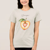 Georgia Peach Hartfruit Tri-Blend Shirt (Voorkant)