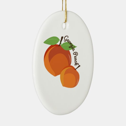 Georgia Peach Keramisch Ornament (Rechts)