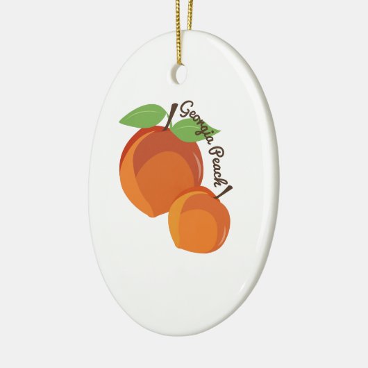 Georgia Peach Keramisch Ornament (Links)