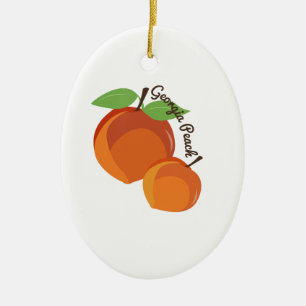 Georgia Peach Keramisch Ornament