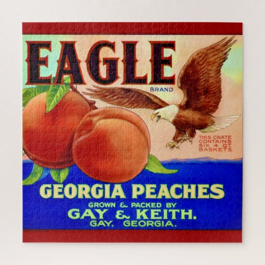 Georgia Peach Label 20x20 Legpuzzel (Verticaal)