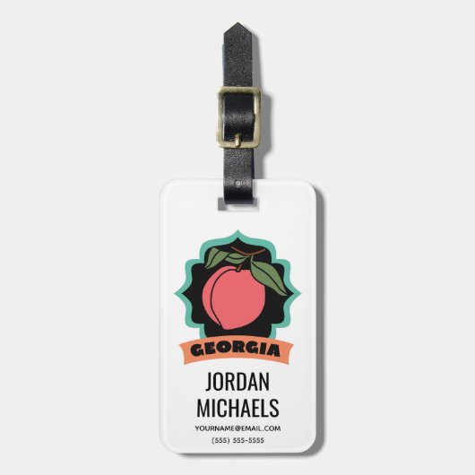 Georgia Peach Logo Bagagelabel (Voorkant verticaal)