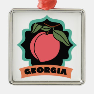 Georgia Peach Logo Metalen Ornament