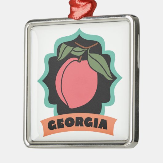 Georgia Peach Logo Metalen Ornament (Links)