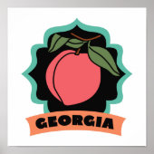 Georgia Peach Logo Poster (Voorkant)
