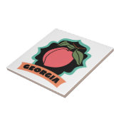 Georgia Peach Logo Tegeltje (Zijkant)