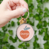 Georgia Peach past jouw tekst aan Sleutelhanger (Hand)