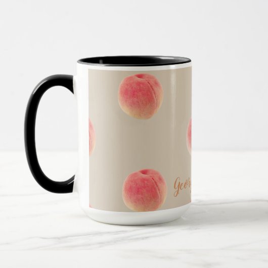 Georgia Peach Pattern Beker Mok (Links)