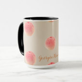 Georgia Peach Pattern Beker Mok (Voorkant links)