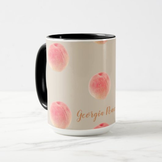 Georgia Peach Pattern Beker Mok (Voorkant links)