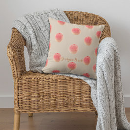 Georgia Peach Pattern Worpdekussen – Zuidelijk Thu Kussen