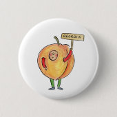 Georgia Peach Ronde Button 5,7 Cm (Voorkant)