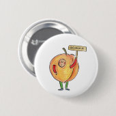Georgia Peach Ronde Button 5,7 Cm (Voorkant /achterkant)