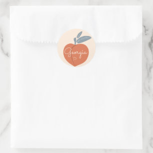 Georgia Peach Ronde Sticker