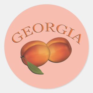 Georgia Peach Ronde Sticker