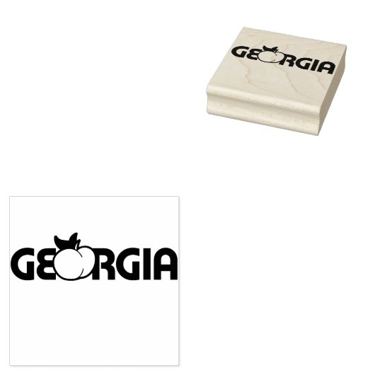 Georgia Peach Rubberstempel (Gestempeld)
