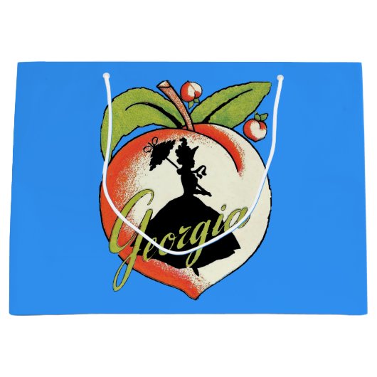  Georgia Peach Silhouette Southern Bell Groot Cadeauzakje (Voorkant)